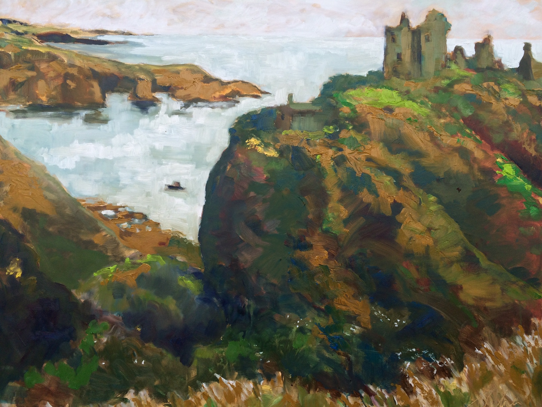 Dunnottar Castle, 2016, 70 x 90 Öl auf Leinwand