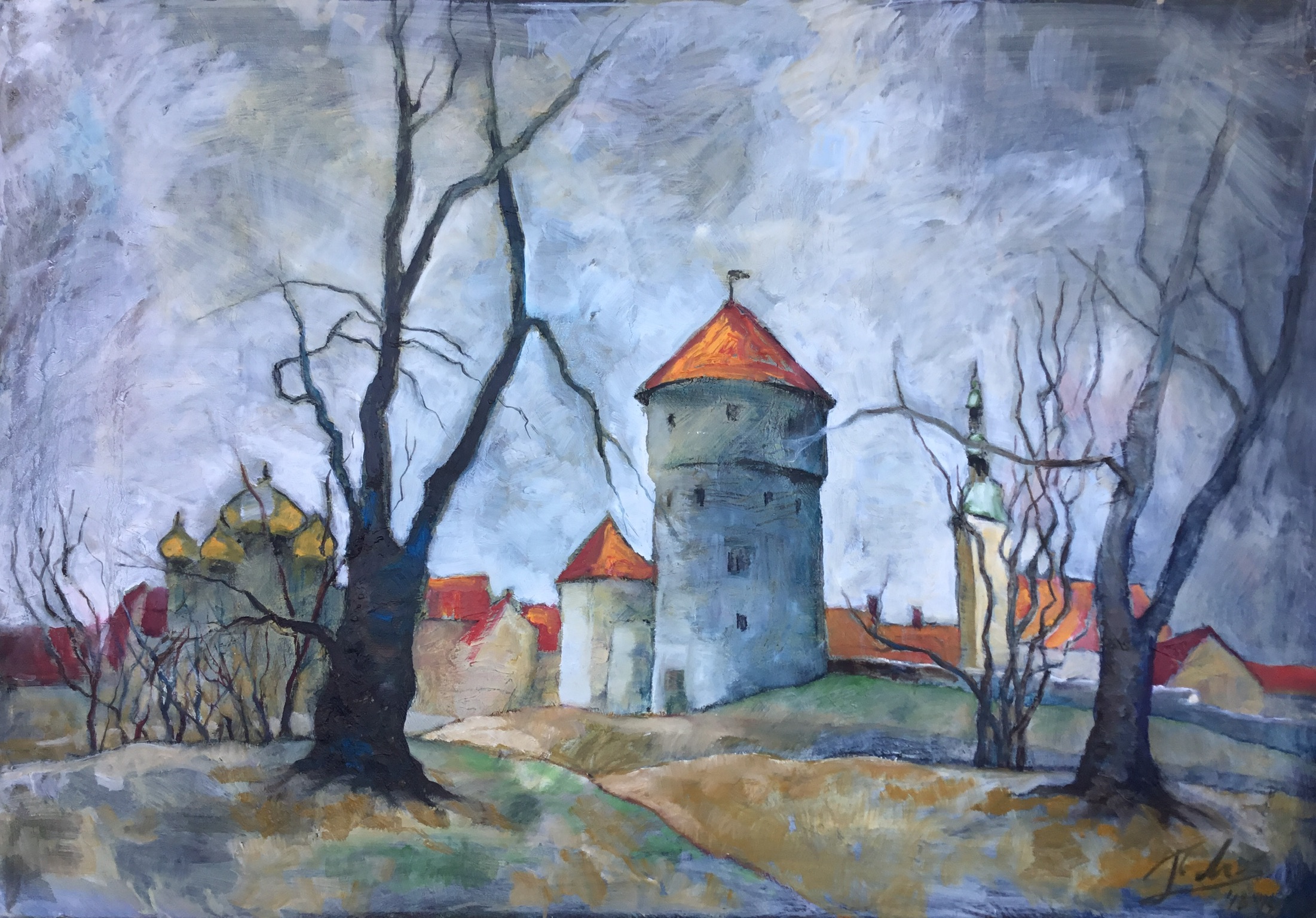 Tallin, 2019, 70 x 100 Öl auf Leinwand